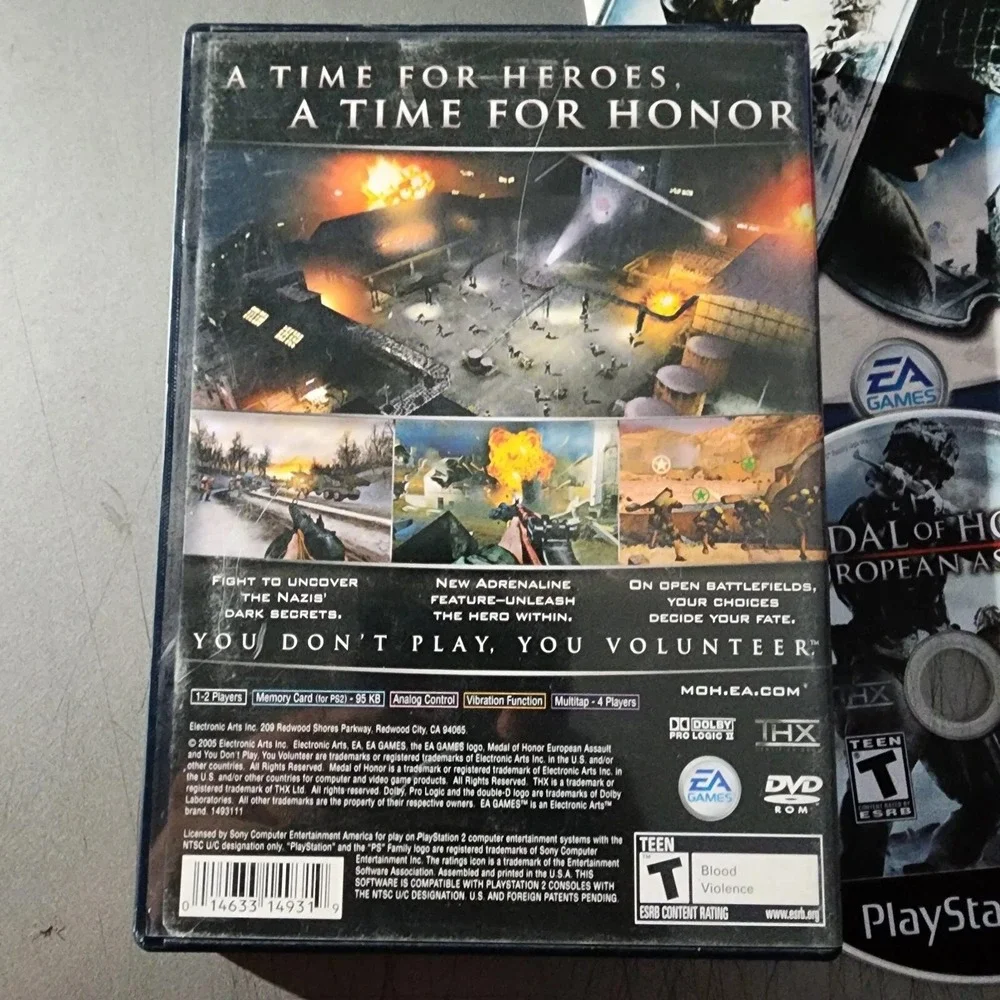 Medal of Honor European Assault Sony PlayStation 2 PS2 CIB Complete Black Label